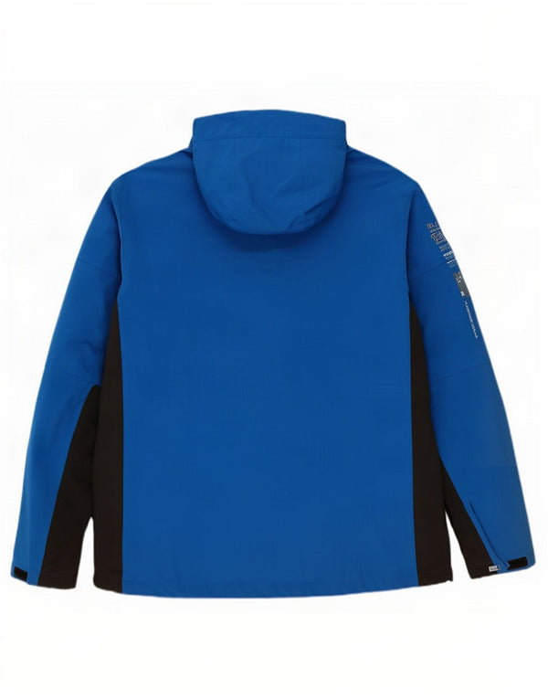 Chaqueta impermeable con capucha para hombre Mountain Warehouse UK 44 2XL Azul Colorblock