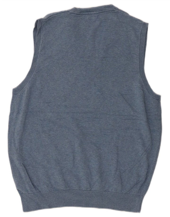Marks & Spencer - Camiseta sin mangas para hombre, talla grande, algodón azul