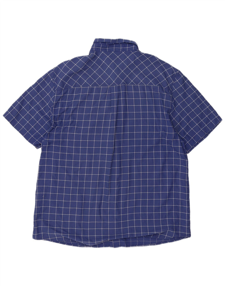 Rohan Camisa Manga Corta Hombre XL Cuadros Azul Poliamida