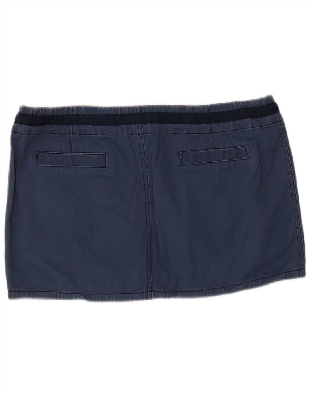 Minifalda Benetton Mujer IT 44 Medium W34 Azul Marino Algodón