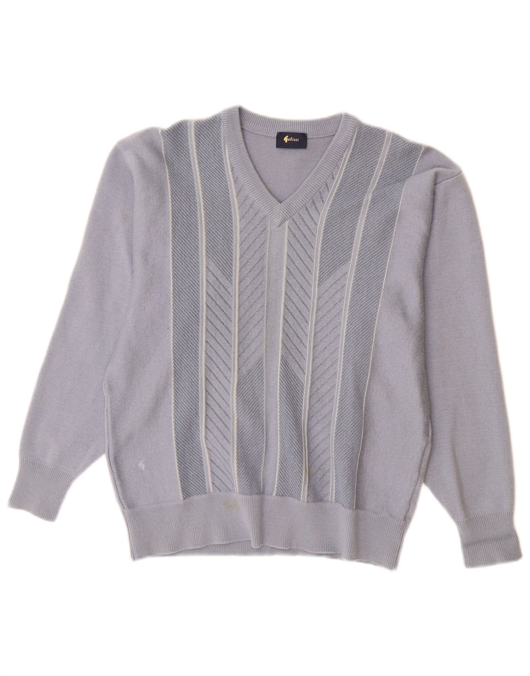 Gabicci Jersey Con Cuello En V De Lana A Rayas Azul Medio Para Hombre