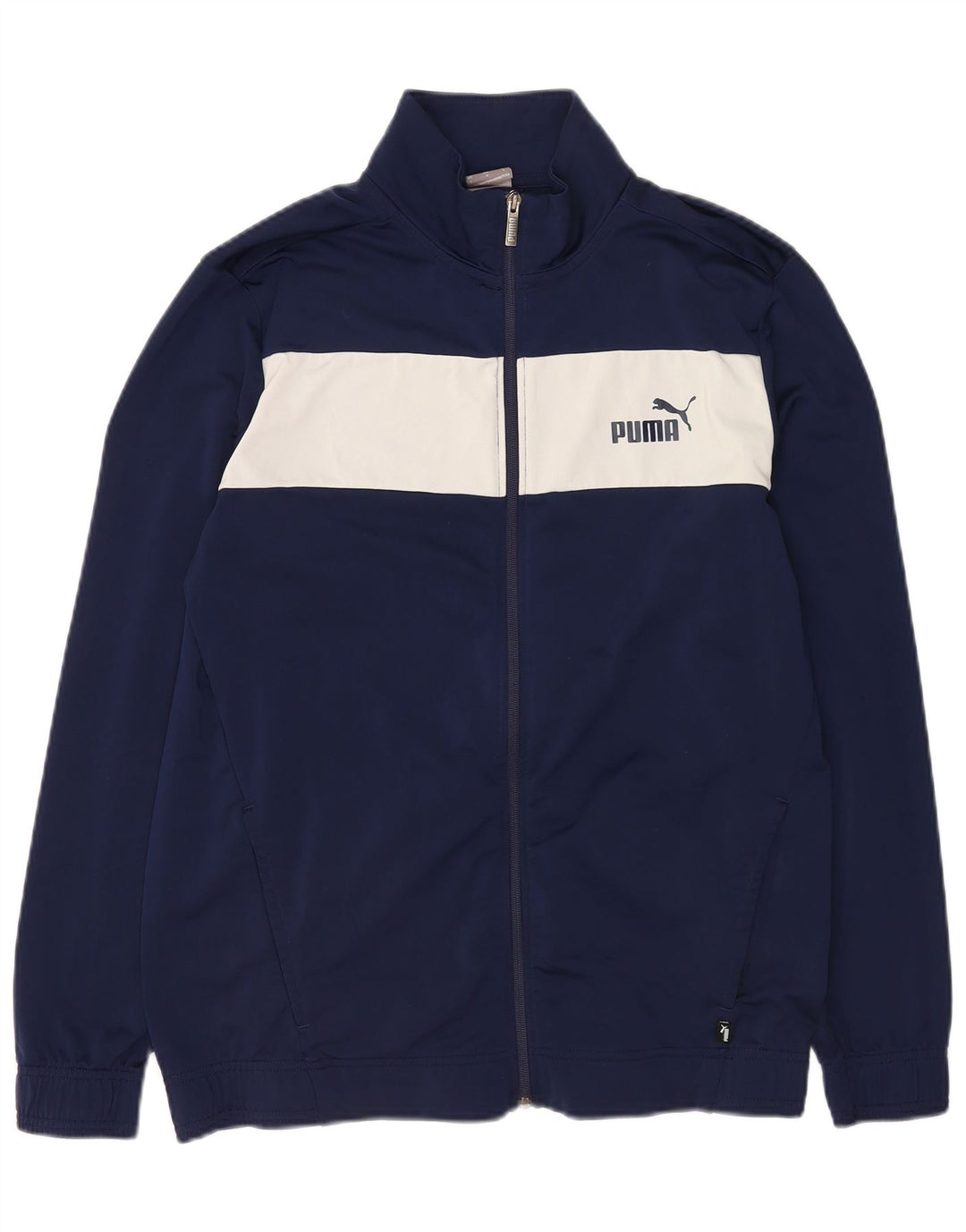 Puma Chaqueta de chándal para hombre, talla grande, color azul marino