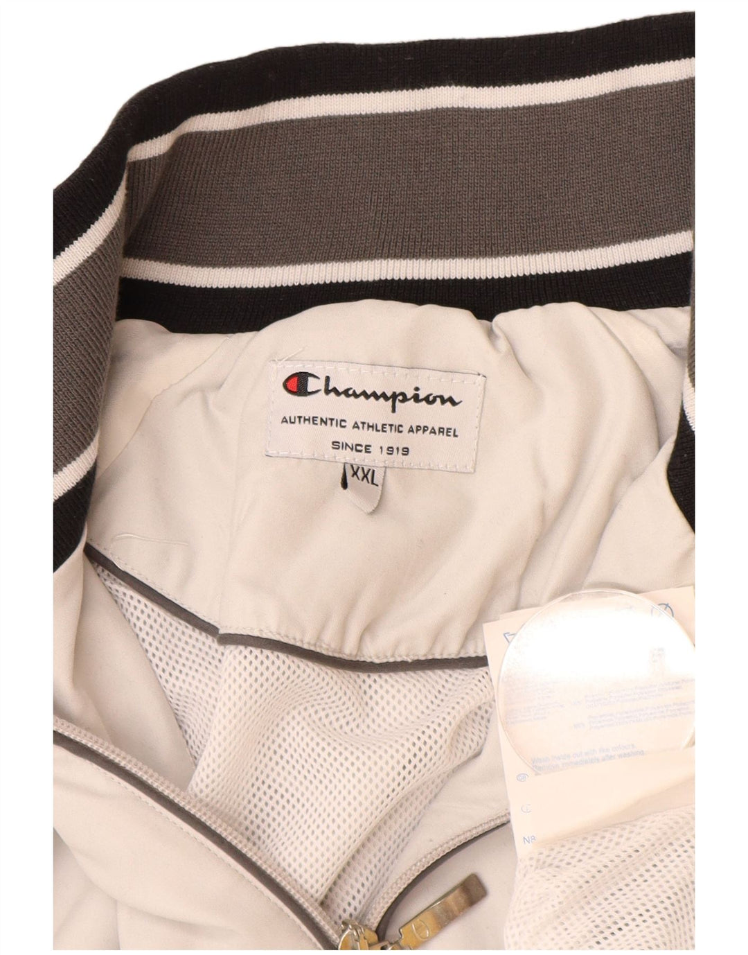 CHAMPION Chaqueta de chándal para hombre 2XL Poliéster con bloques de color blanco
