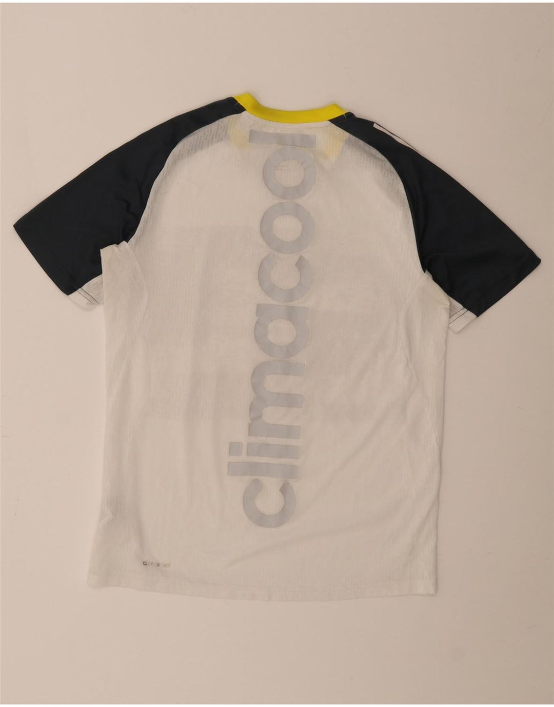 Adidas Hombre Climacool Graphic Camiseta Top Medio Blanco Colorblock