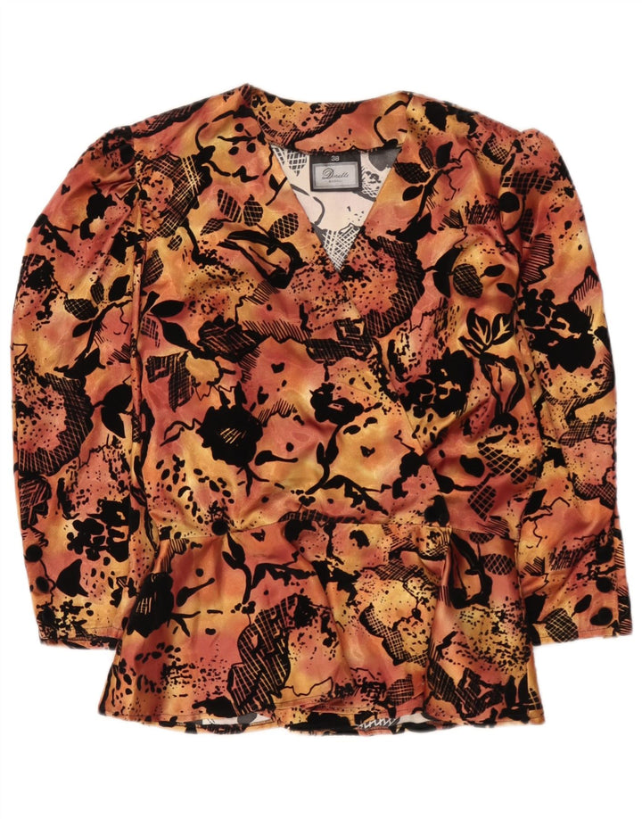 Dorette Blusa de manga 3/4 para mujer Top EU 38 Medio Naranja Floral