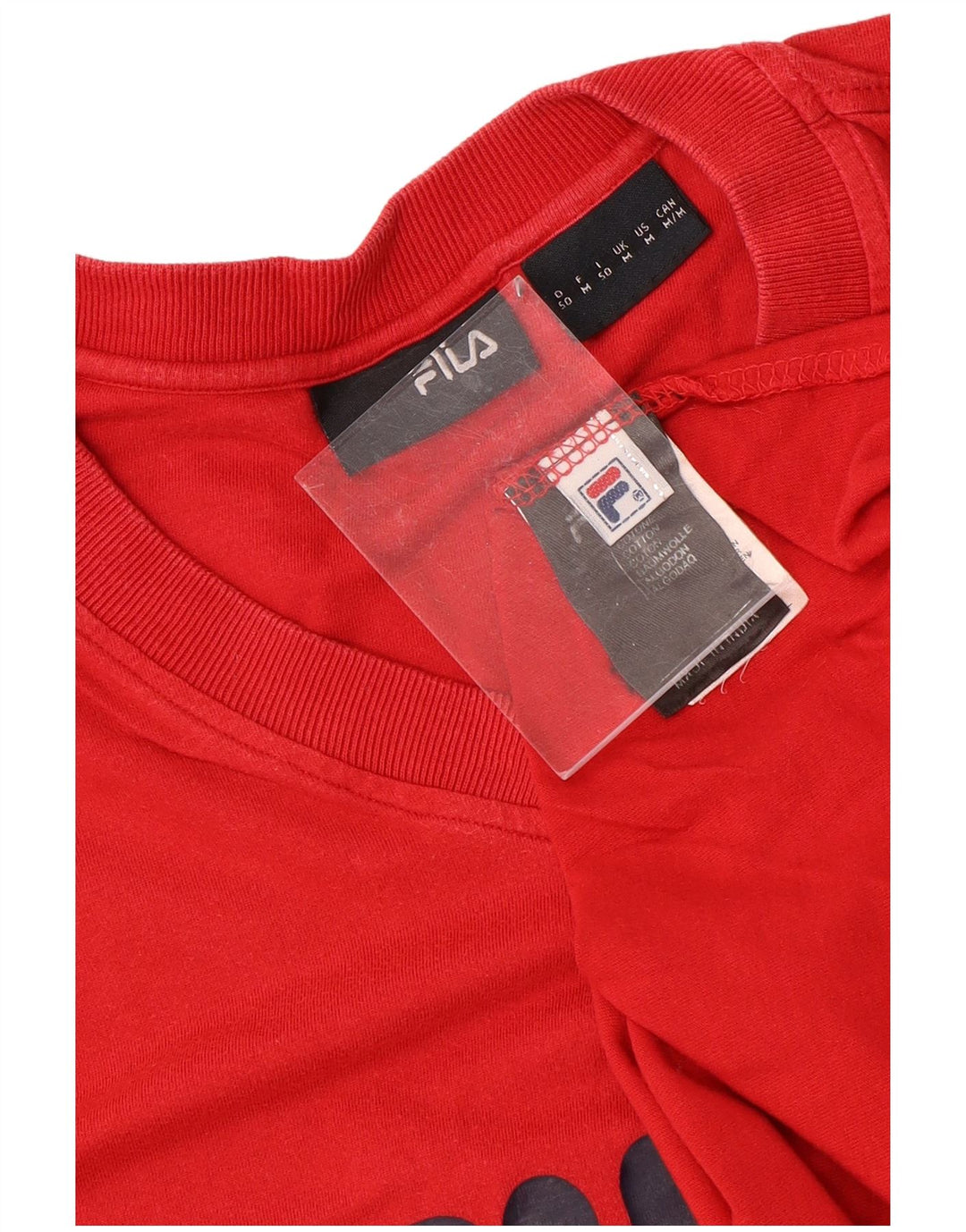 FILA Camiseta gráfica para hombre Top Medium Red Cotton