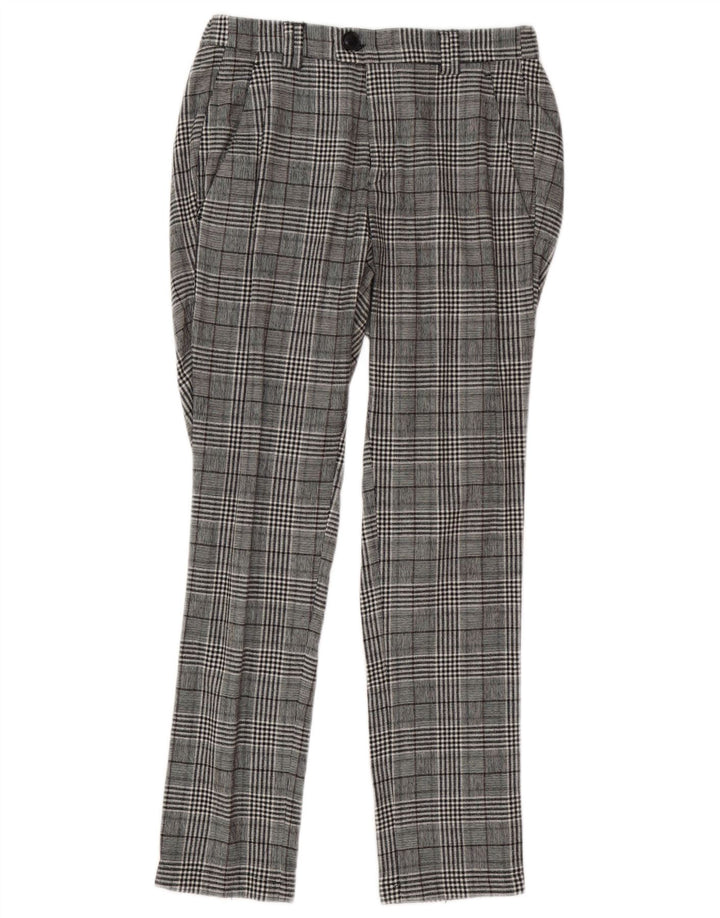 Alessandro Dell'Acqua Pantalón de traje para mujer IT 44 Medium W30 L29 Grey Check