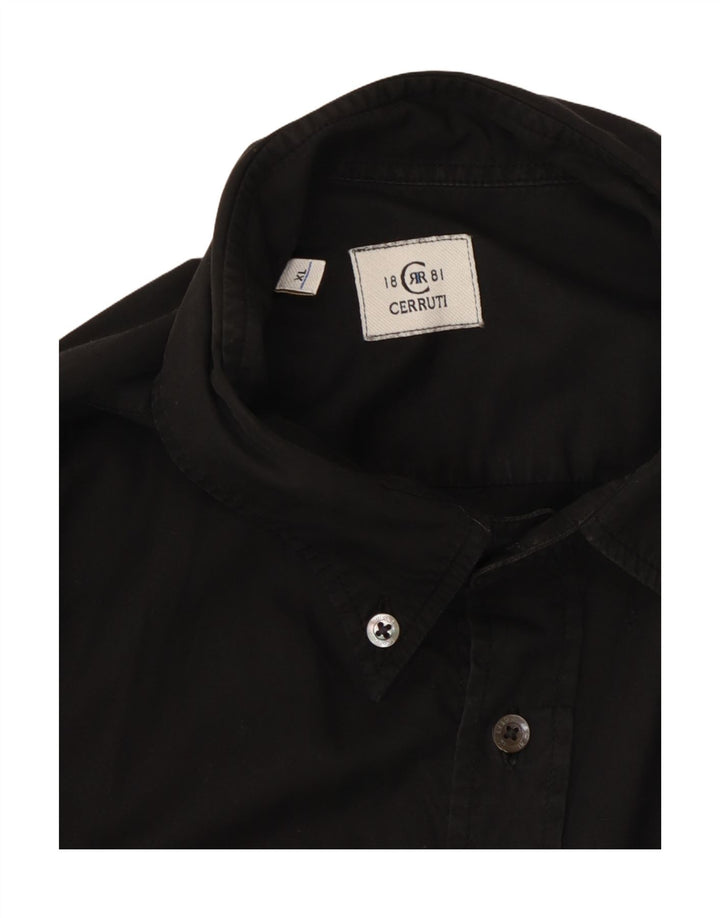 CERRUTI 1881 Camisa gráfica para hombre XL Negro