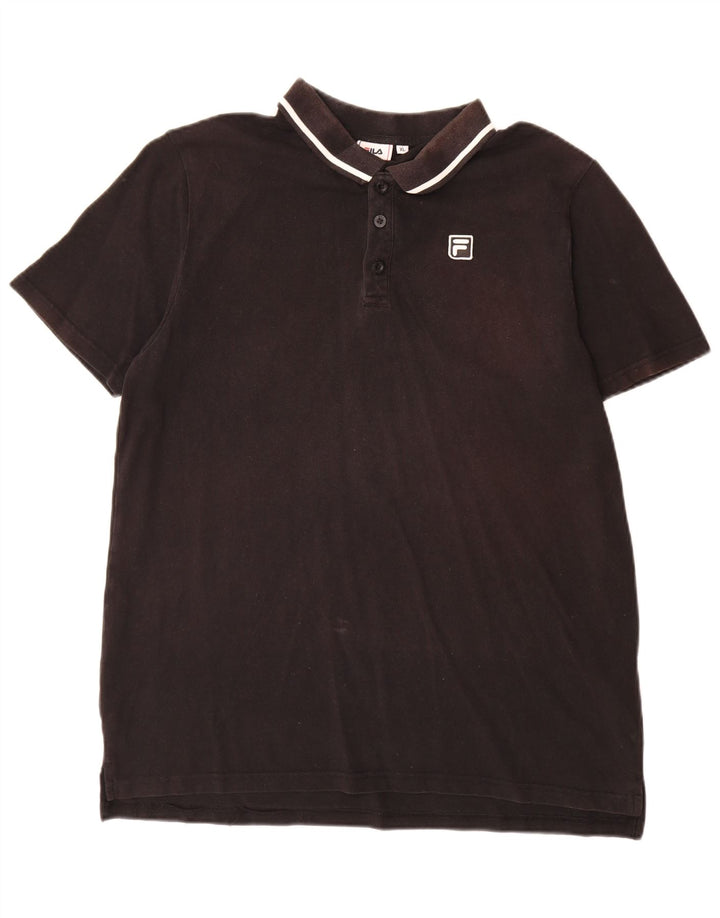 Fila Polo Hombre XL Algodón Negro