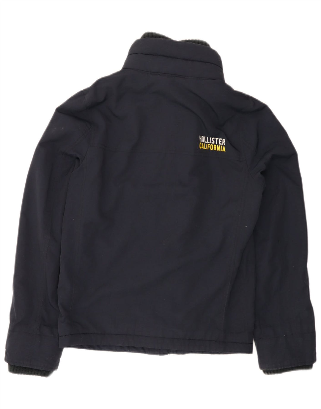 HOLLISTER Chaqueta cortavientos extragrande para mujer UK 10 Small Azul marino Nylon