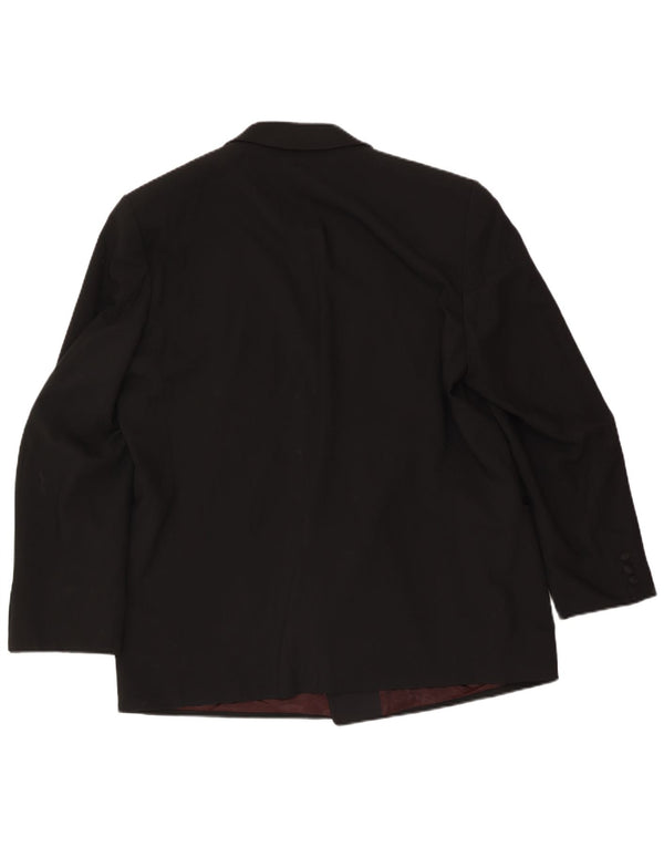 Wilvorst Chaqueta tipo blazer con doble botonadura para hombre UK 40 Large Lana negra