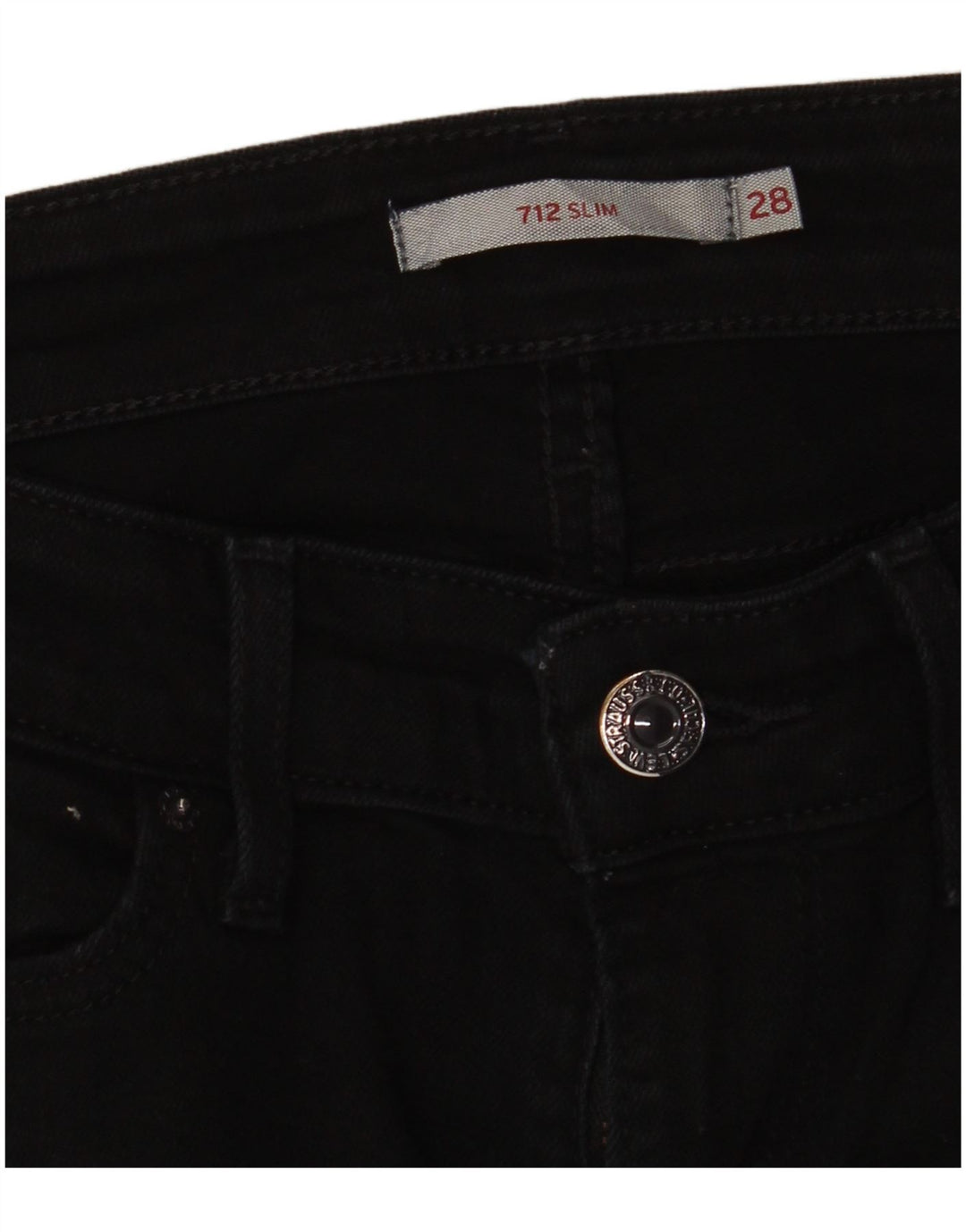 Vaqueros Levi's 712 Slim para mujer W28 L28 Negro