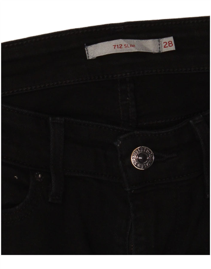Vaqueros Levi's 712 Slim para mujer W28 L28 Negro