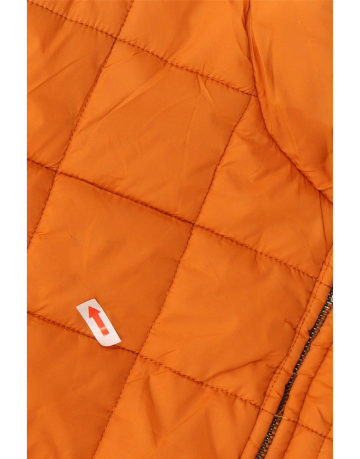 Zara Hombre Chaqueta Acolchada ES 38 Medio Naranja Colorblock Poliéster
