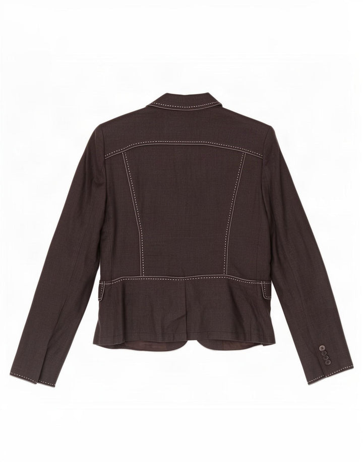 Zara Chaqueta Blazer De 2 Botones Para Mujer EU 40 Medium Black Ramie