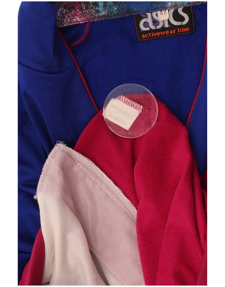 Asics Chaqueta de chándal para hombre IT 48 Poliéster color block rosa medio