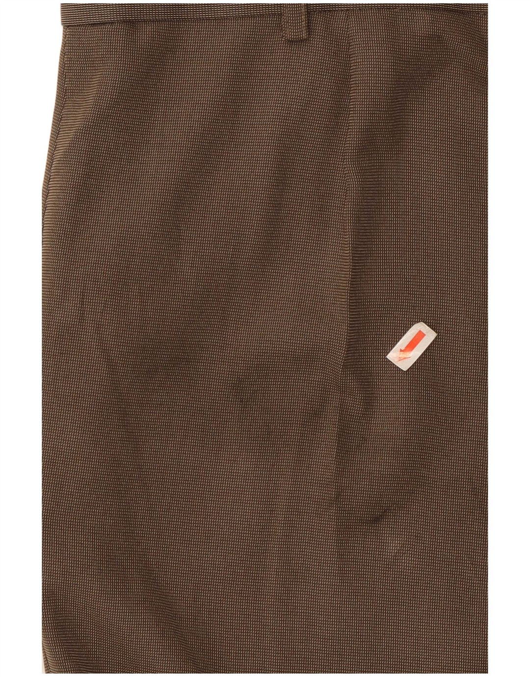 Marks & Spencer Pantalón de traje de corte regular para hombre W40 L29 Poliéster marrón