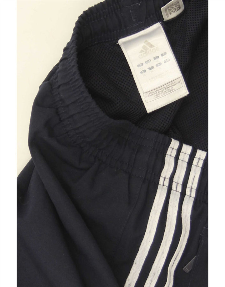 Adidas Mujer Chándal Pantalones Joggers UK 12 Medio Azul Marino Poliéster