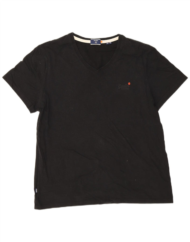 Superdry Camiseta para Hombre Top 3XL Negro
