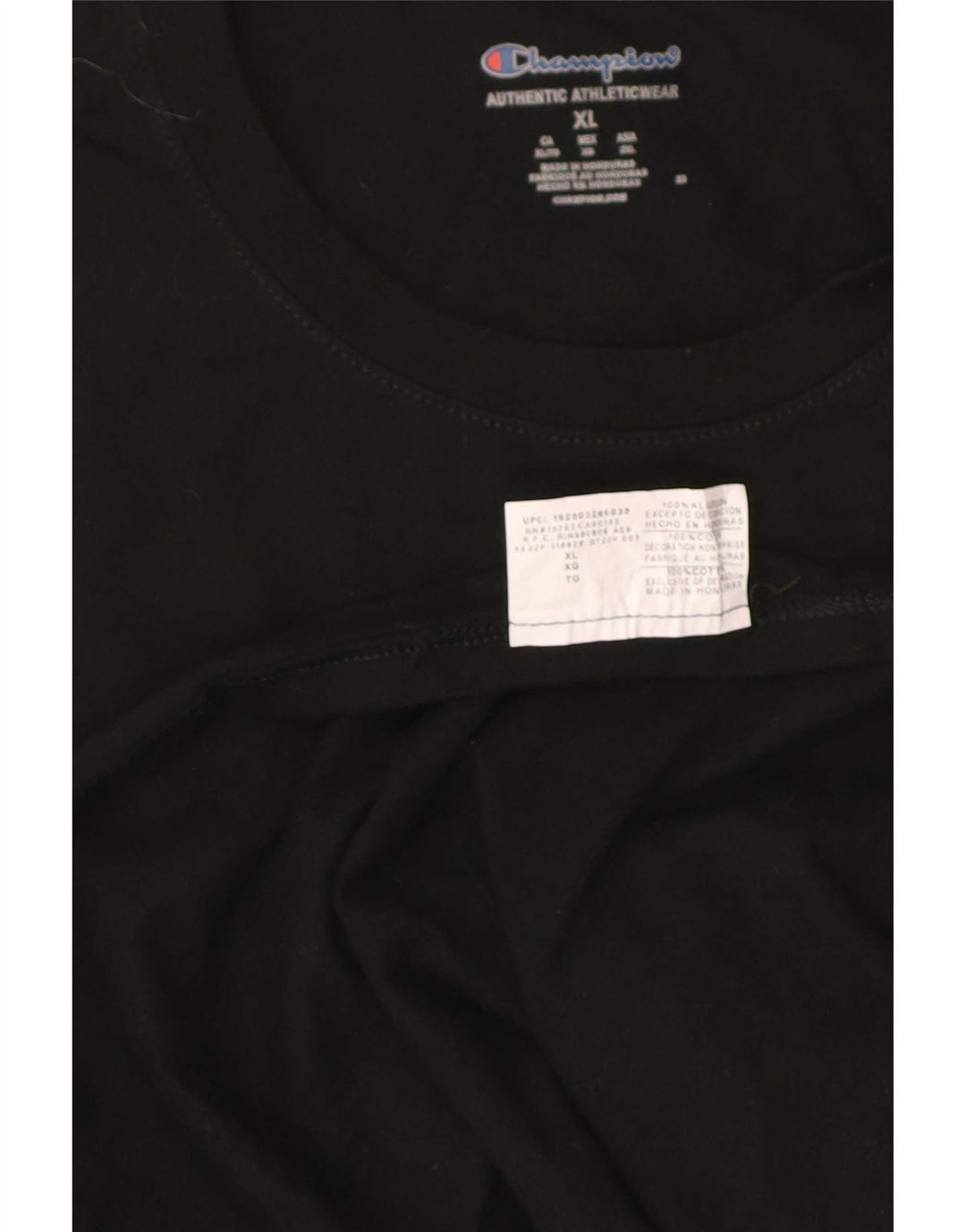Champion Camiseta sin mangas gráfica para hombre XL Algodón negro