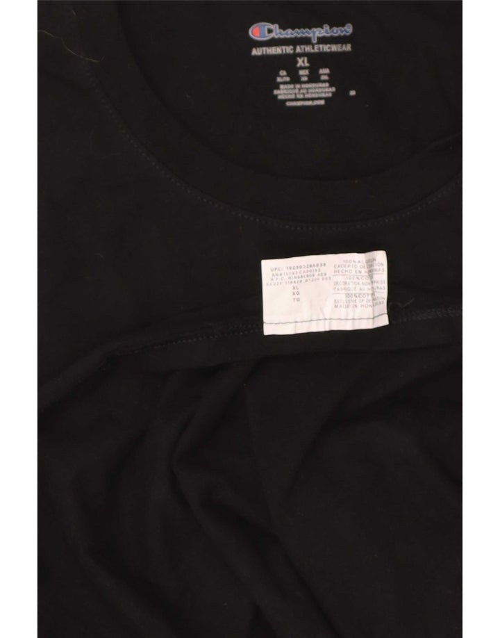 Champion Camiseta sin mangas gráfica para hombre XL Algodón negro