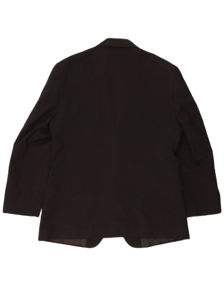 Marks & Spencer Chaqueta tipo blazer de 2 botones para hombre UK 42 Grande Poliéster negro