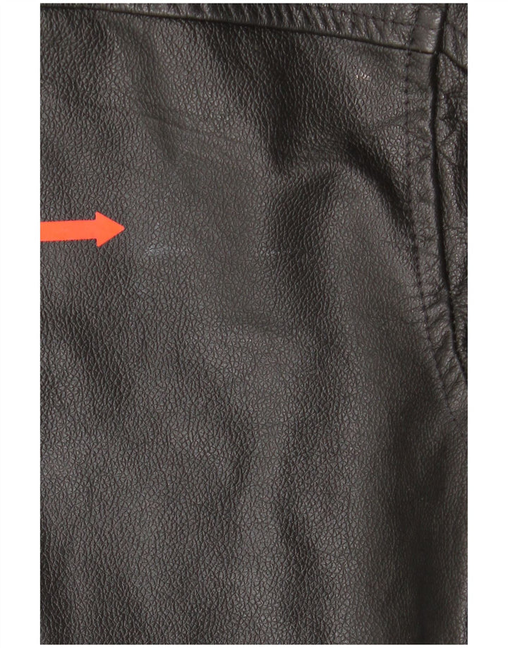 4 You Chaqueta de cuero para hombre UK 38 Medium Cuero negro
