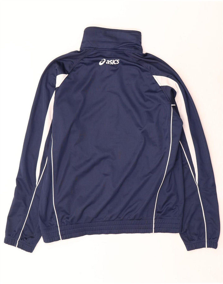 Asics Hombre Chándal Top Chaqueta Grande Azul Marino Colorblock Poliéster