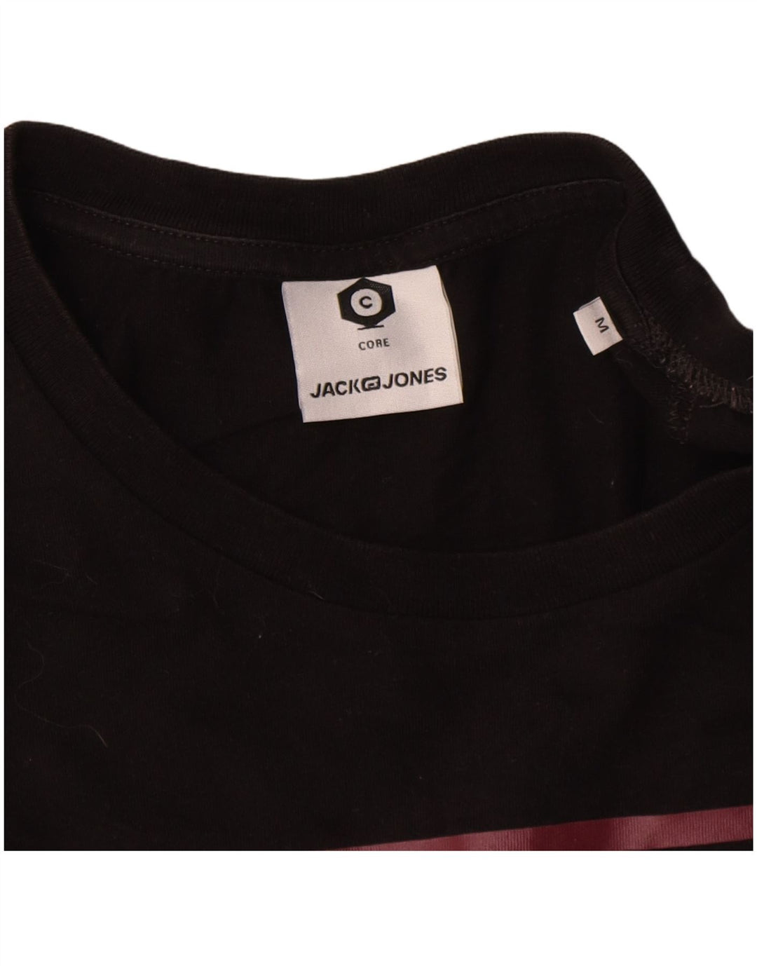 Jack & Jones - Camiseta gráfica para hombre, talla mediana, algodón negro