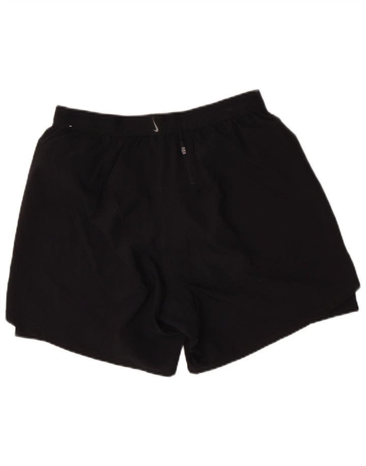 Nike - Pantalones cortos deportivos Dri Fit para mujer, talla grande, poliéster negro