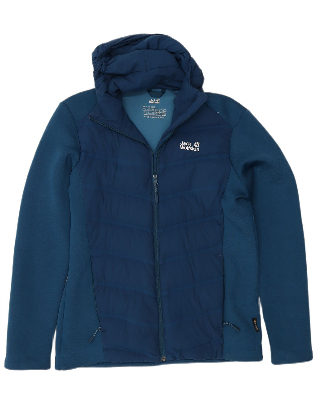 Jack Wolfskin Chaqueta cortavientos con capucha para hombre UK 36/38 Small Azul Poliéster