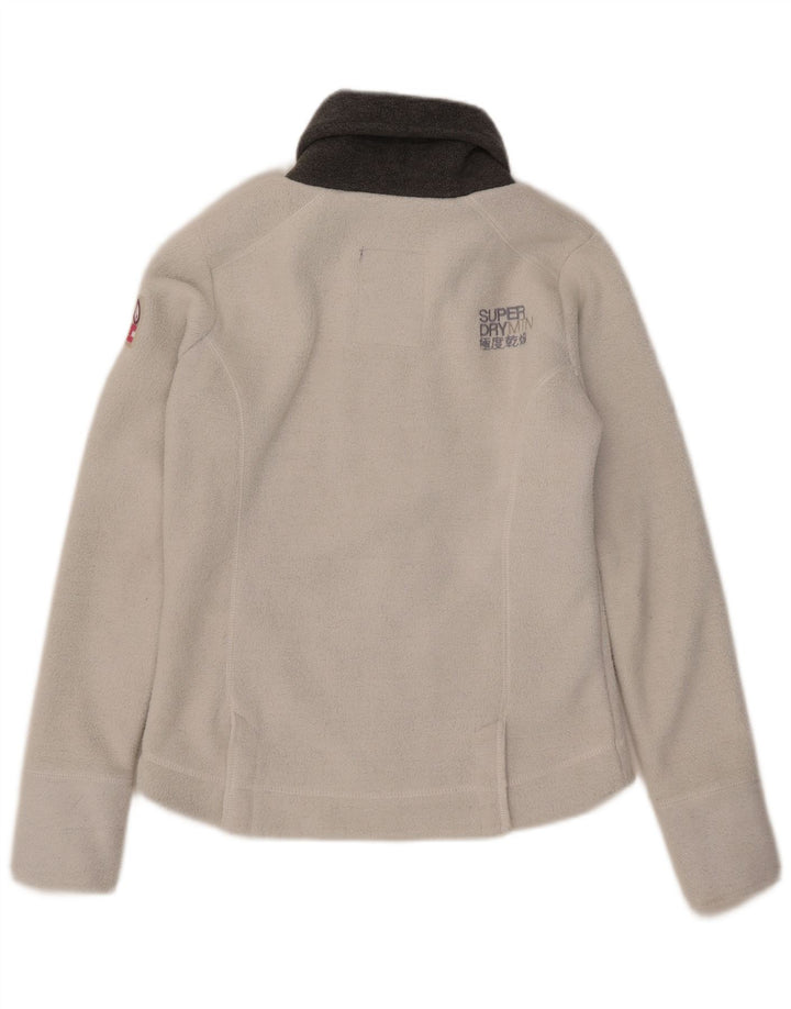 Superdry Chaqueta polar para mujer UK 44 Grande Poliéster blanco