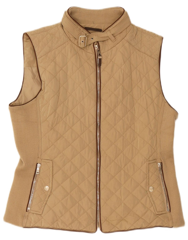 Zara Mujer Chaleco Acolchado ES 40 XL Beige