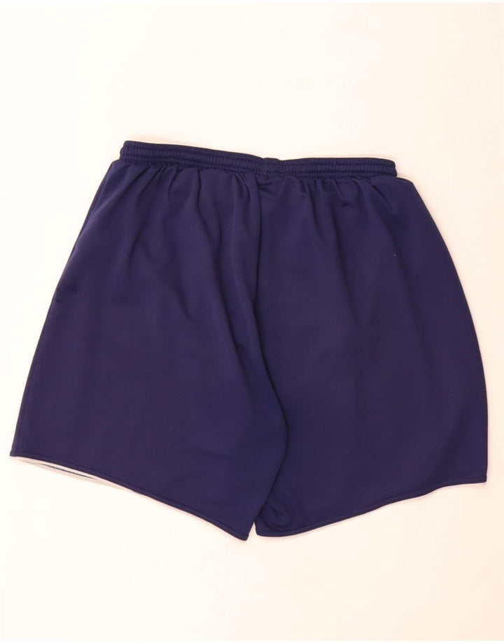 Adidas - Pantalones cortos deportivos para hombre, talla grande, poliéster, color azul marino