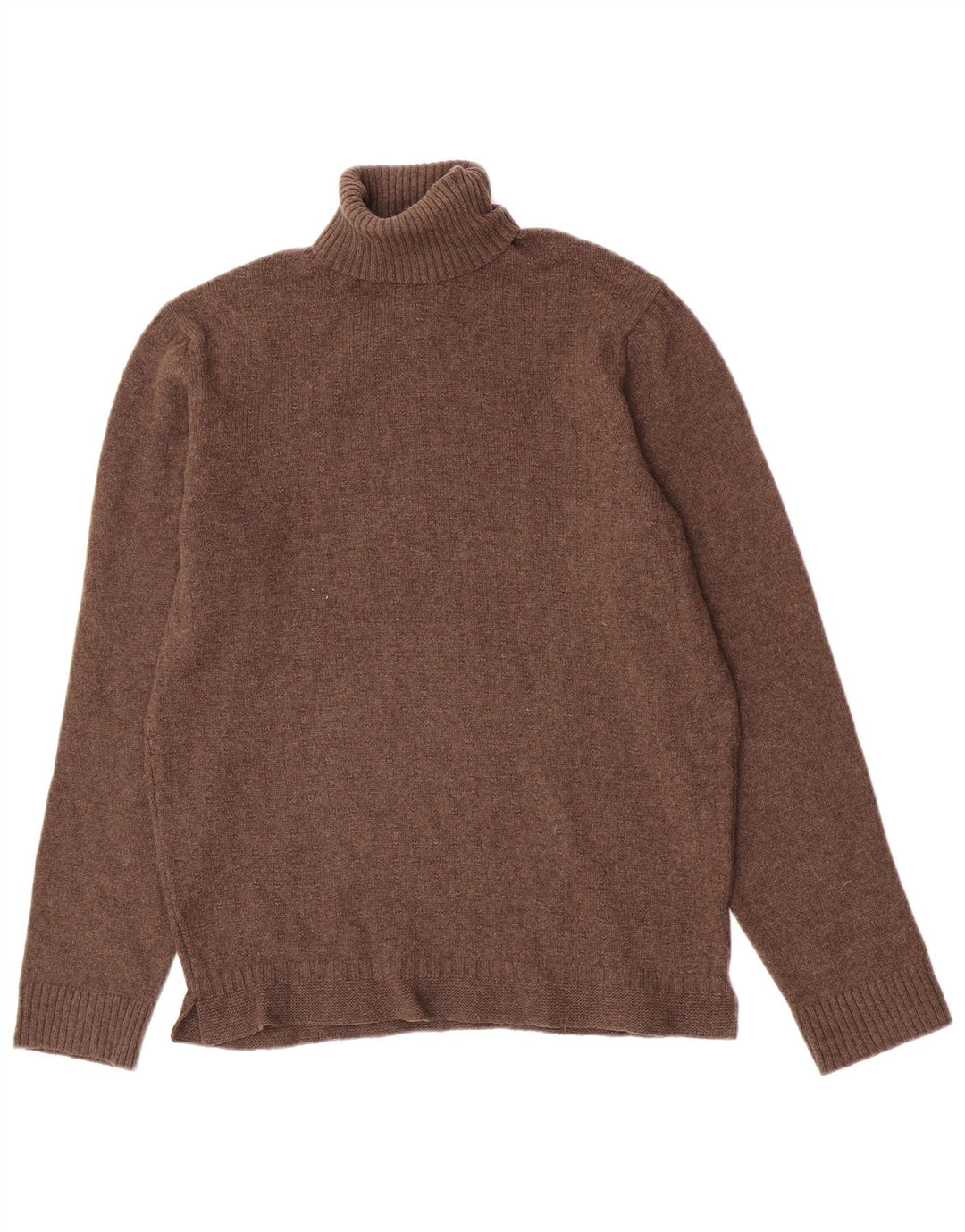 Massimo Dutti Jersey de cuello vuelto para mujer UK 42 Lana marrón medio
