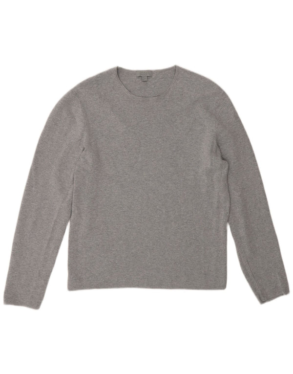 Cos Top Mujer Manga Larga UK 14 Algodón Gris Medio