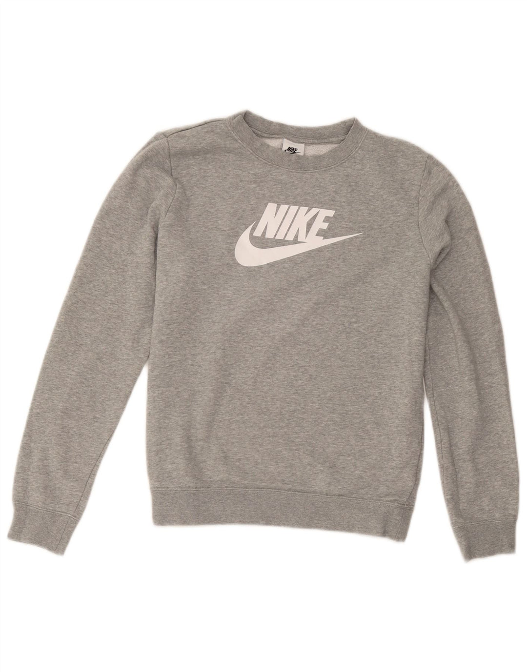 Nike - Sudadera de gran tamaño con gráfico para mujer, talla 10, algodón gris pequeño