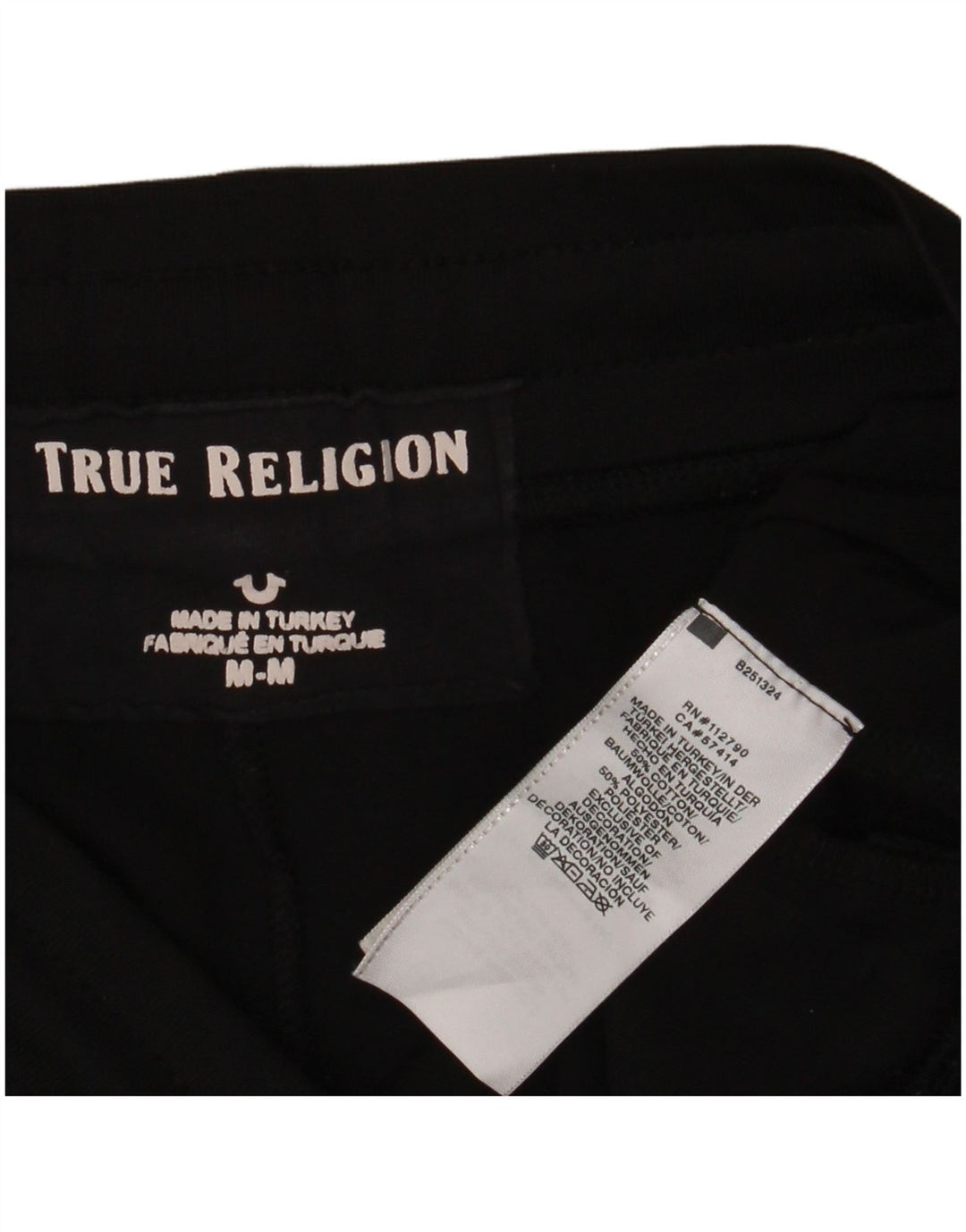 TRUE RELIGION Pantalones de chándal para mujer Joggers UK 14 Medium Black