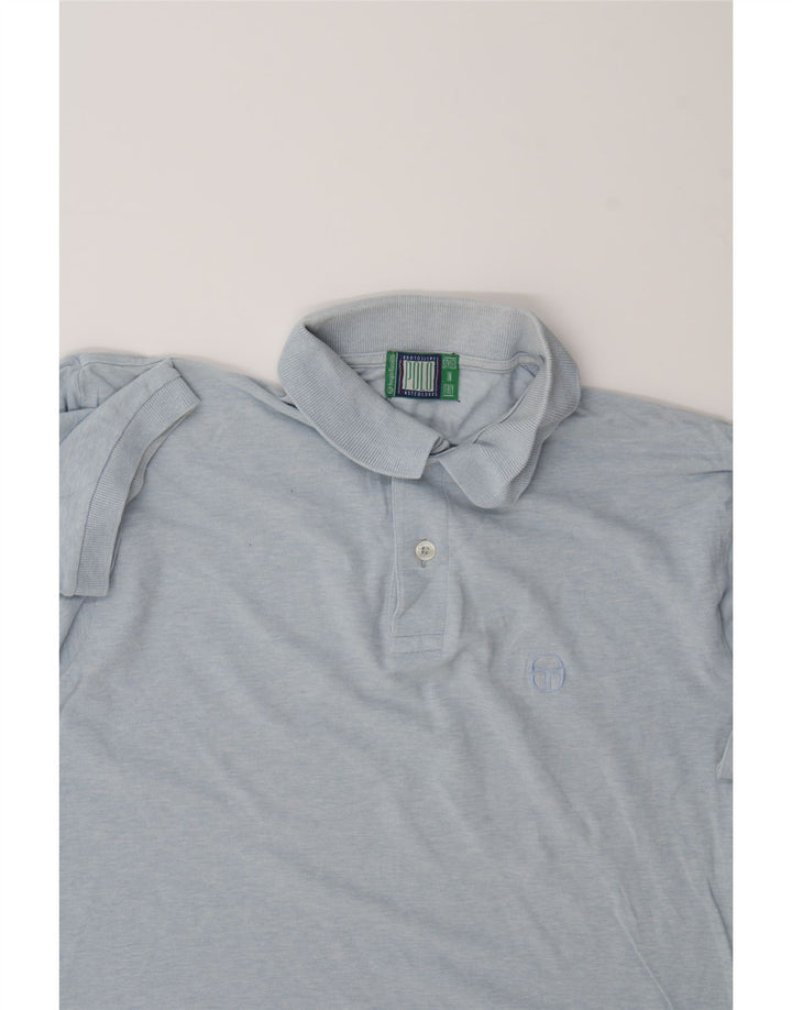 SERGIO TACCHINI Mens Polo Shirt Large Blue Vintage Sergio Tacchini and Second-Hand Sergio Tacchini from Messina Hembry 