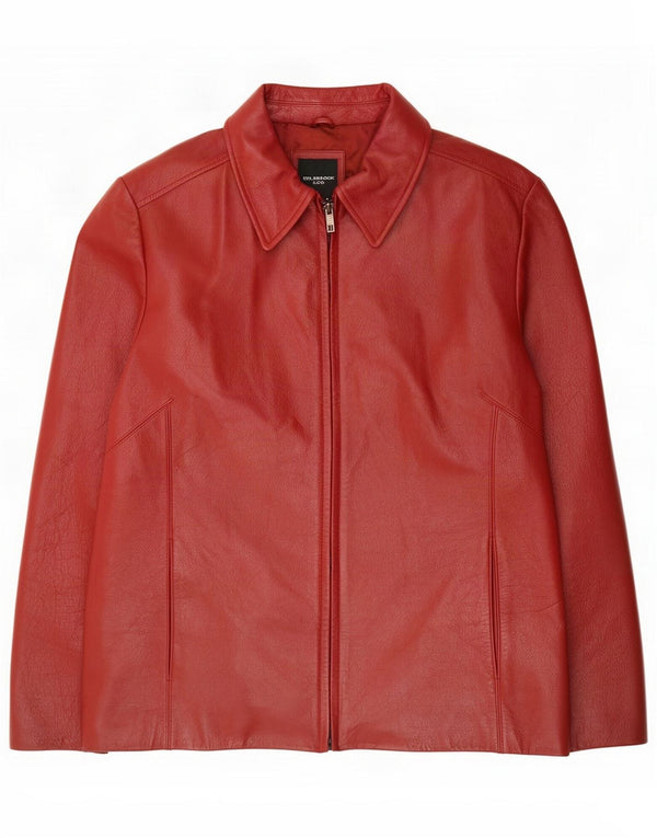 Colebrook Womens Faux Leather Jacket UK 18 XL Maroon Polyester