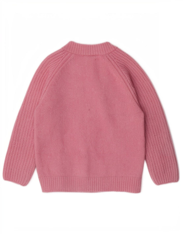 Vintage mujer Cardigan suéter Reino Unido 14 rosa medio