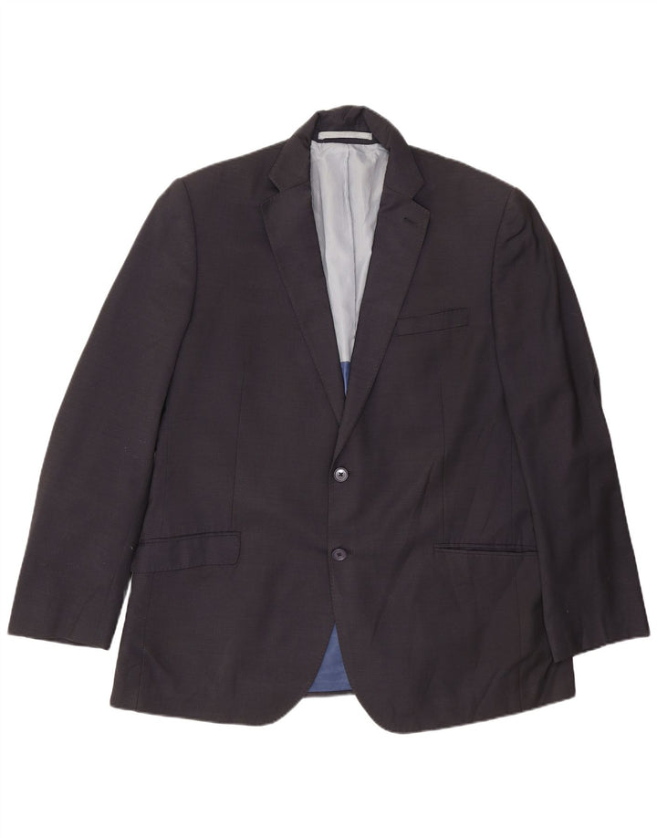 Marks & Spencer Chaqueta tipo blazer de corte regular con 2 botones para hombre EU 54 XL Azul marino
