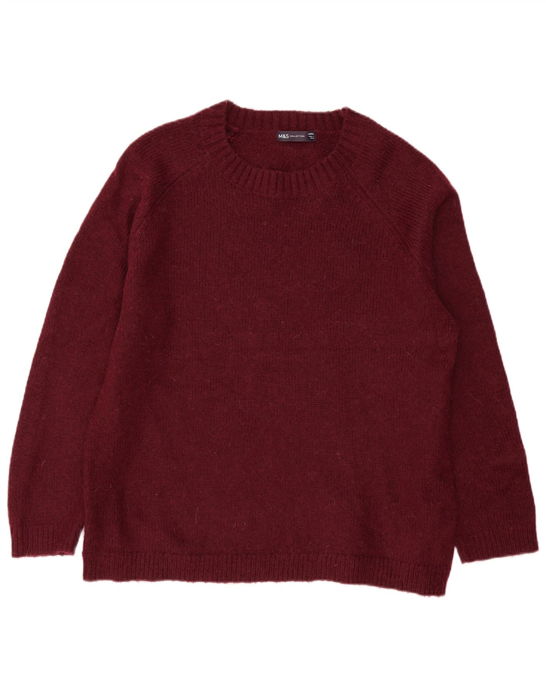 Marks & Spencer Suéter De Cuello Redondo Para Hombre Acrílico Burdeos Grande