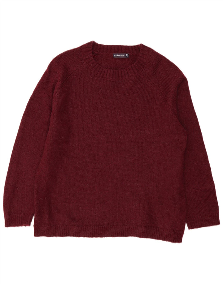 Marks & Spencer Suéter De Cuello Redondo Para Hombre Acrílico Burdeos Grande