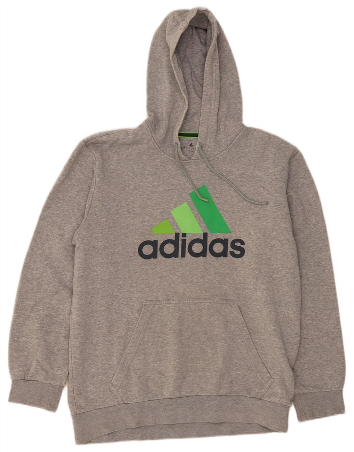 Adidas Hombre Sudadera Con Capucha Graphic Jumper Gris Medio