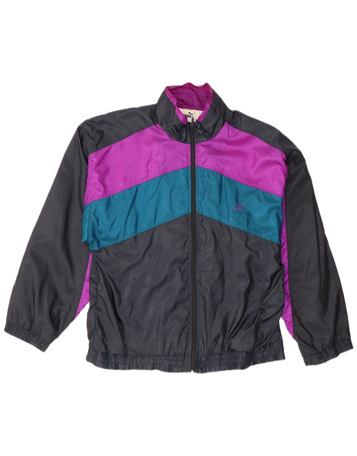 Puma Chaqueta de chándal para hombre, talla grande, color negro, poliamida