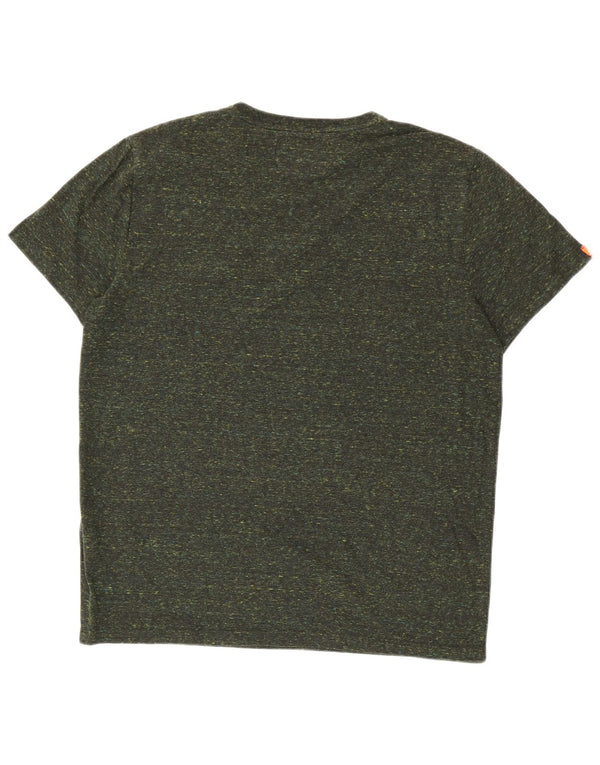 Superdry Camiseta para hombre Top 2XL Algodón moteado caqui