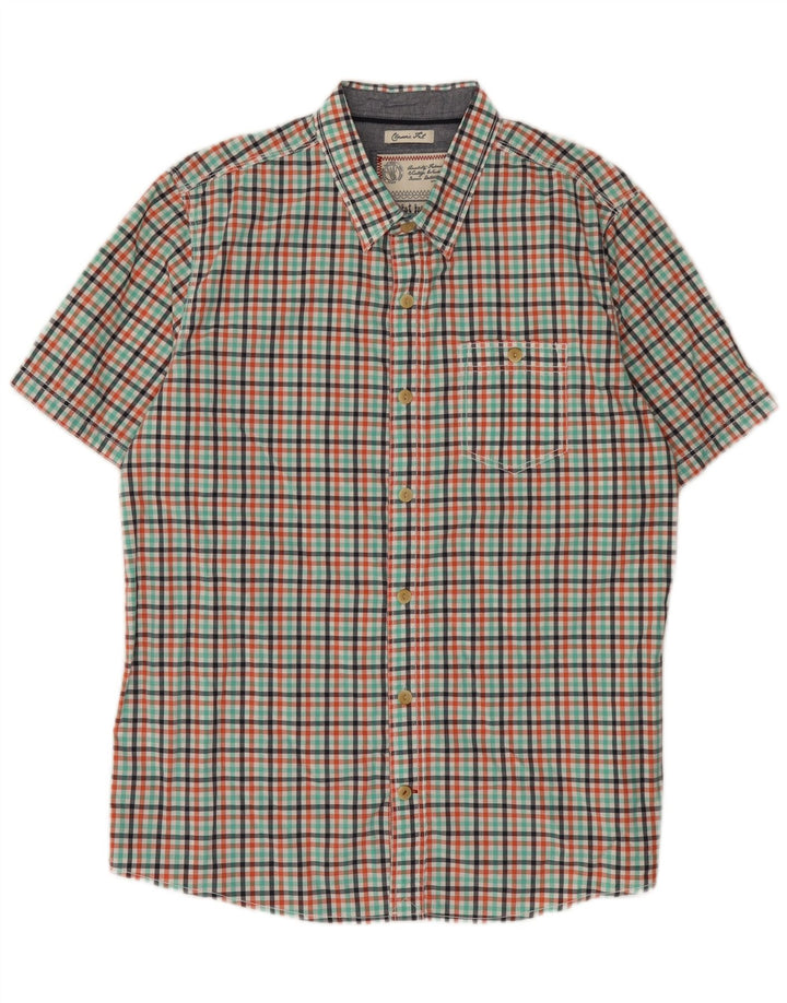 Camisa de corte clásico de manga corta para hombre de Fat Face, talla grande, a cuadros multicolor