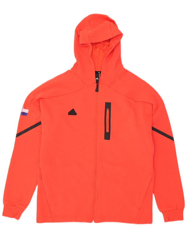 Adidas Hombre Graphic Zip Sudadera con capucha XL Algodón rojo