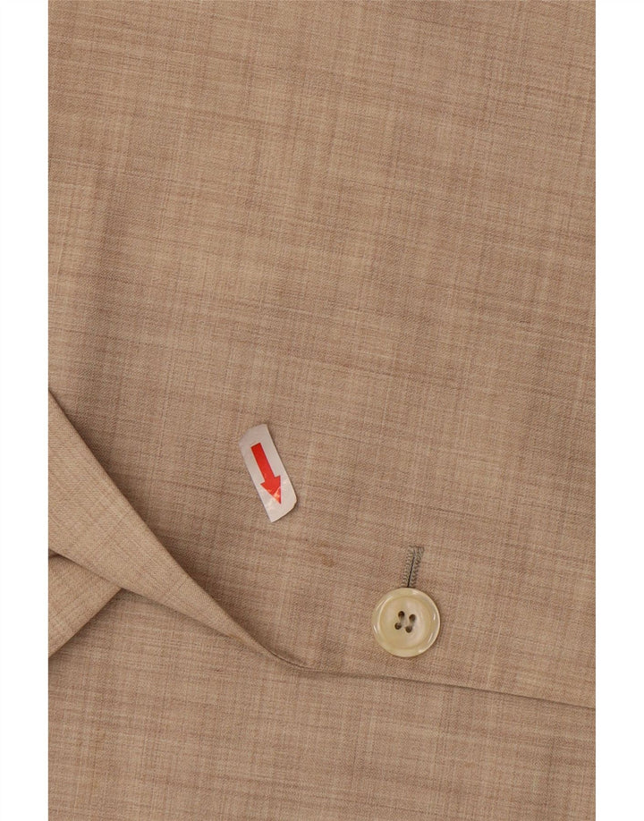Ravazzolo Chaqueta tipo blazer de 2 botones para hombre IT 46 Small Beige Lana virgen